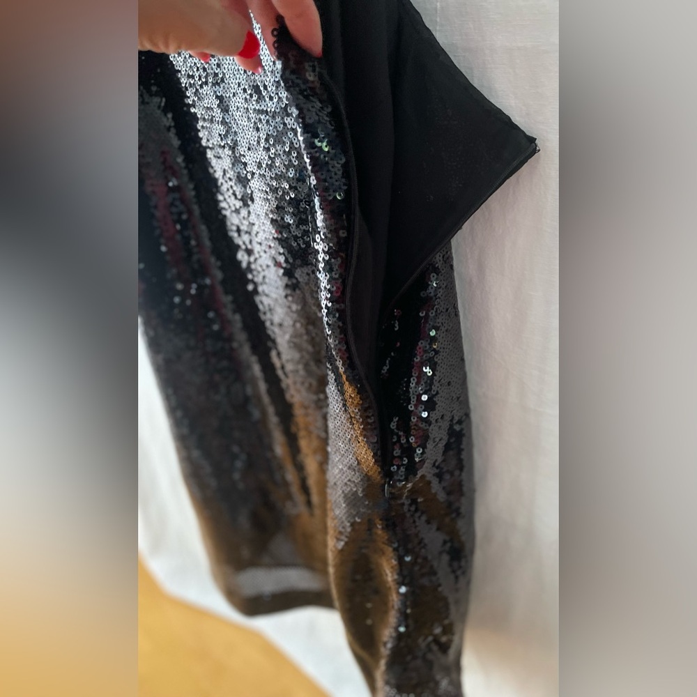 H&M Black Sequin Mini Slip Dress - Picture 7 of 8